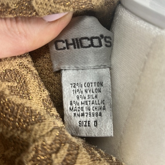 Chico’s Leopard Print Silk Blend 3/4 Flared Sleeve Cowl Neck Sweater Size 0 - Picture 2 of 8